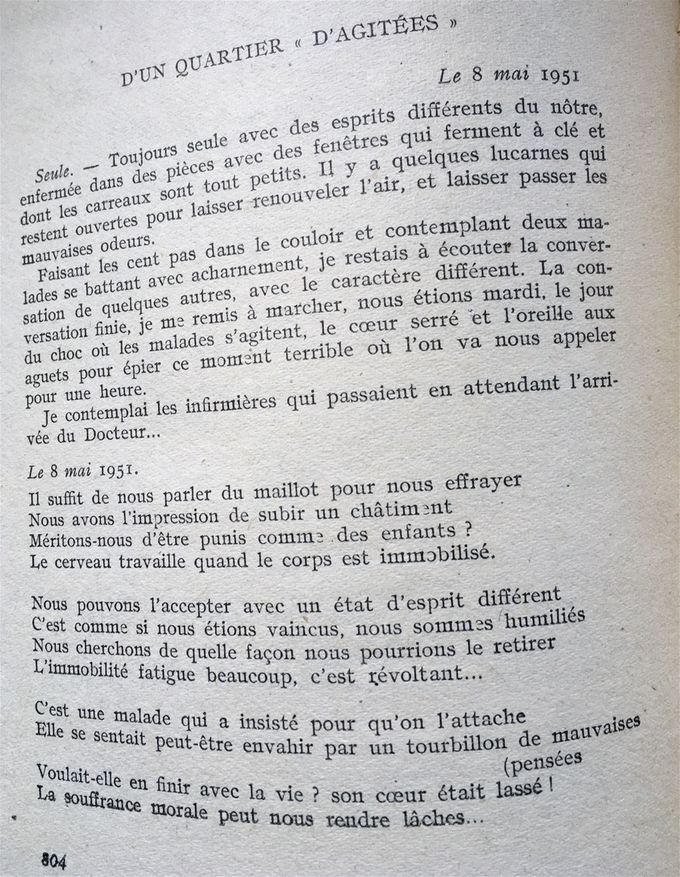 texte de patient , Revue Esprit,12/1952