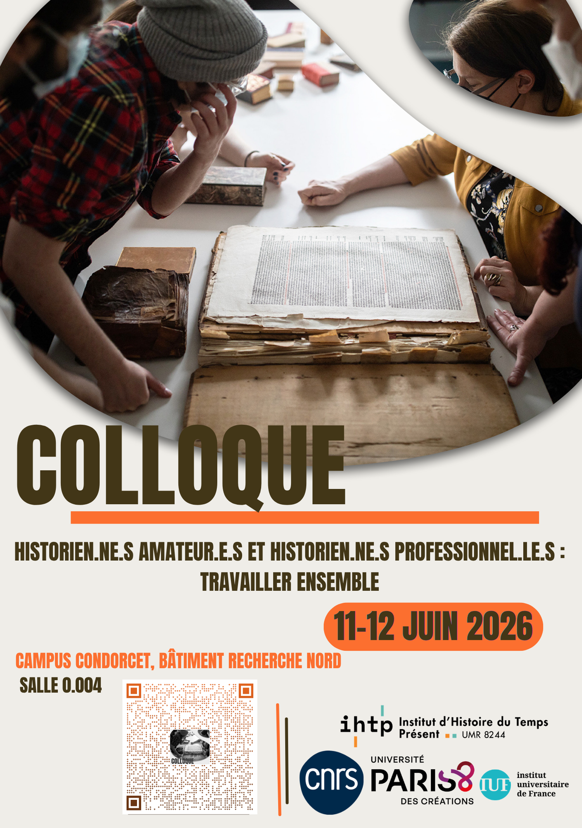 Colloque — Historien·ne·s amateur·e·s et historien·ne·s professionnel·le·s : travailler ensemble