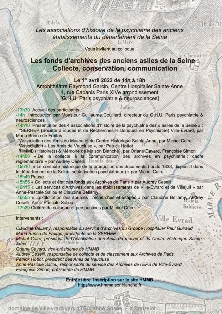 1er Colloque Interassociatif — Les fonds d&rsquo;archives des anciens asiles de la Seine
